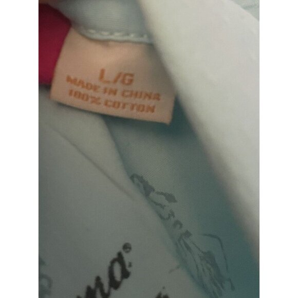 Tommy Bahama Relax Men's Size L Button Down Short Sleeve Baby Blue Shirt - Picture 4 of 5